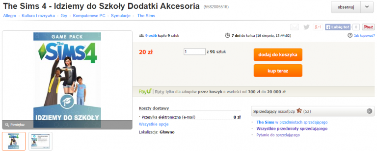 Fałszywa oferta na Allegro!