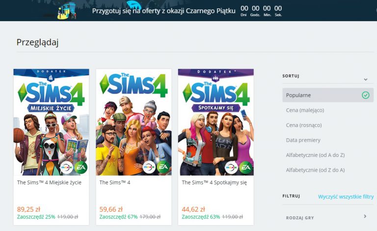 Czarny Piątek i prezenty na Originie
