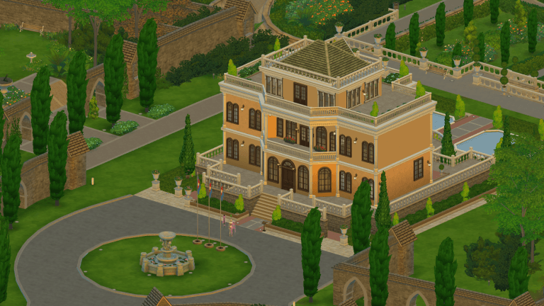 Widok izometryczny w The Sims 4