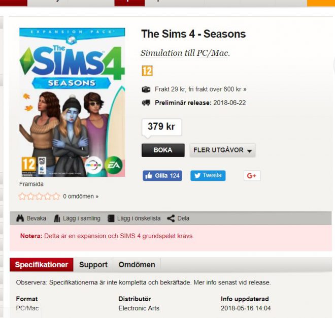 the sims 4 sezony