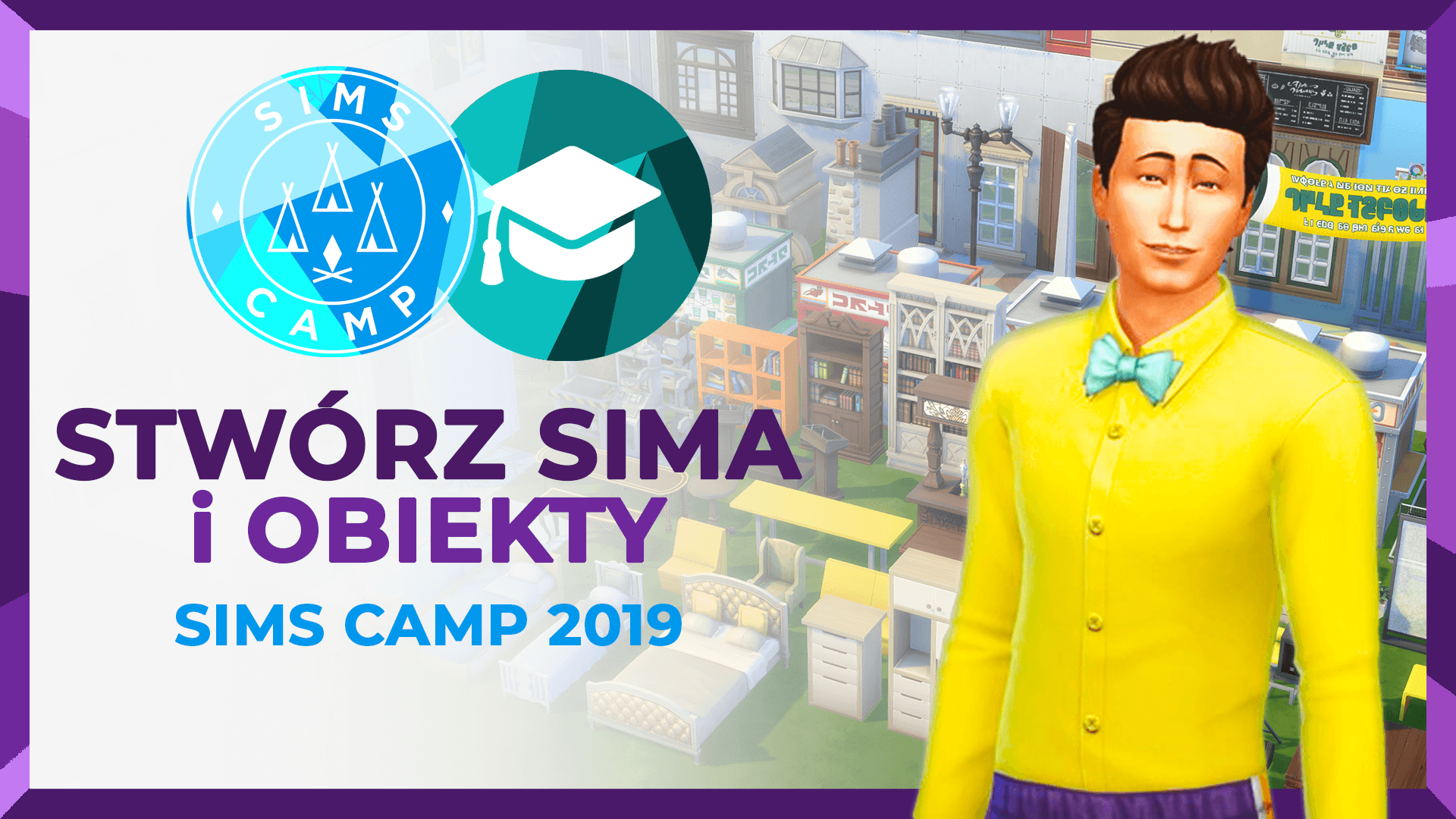 Wszystkie kolory ze Stwórz Sima i obiekty z trybu budowania. The Sims 4