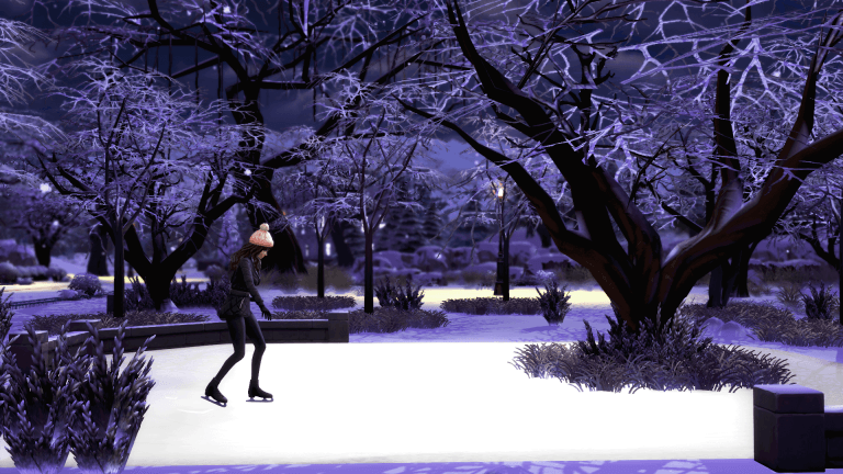 Naturalne lodowisko w The Sims 4. Modyfikacja od Simowej społeczności