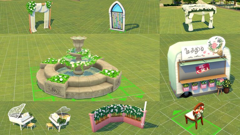 89 zdjęć wszystkich obiektów trybu kupowania z The Sims 4 Ślubne historie