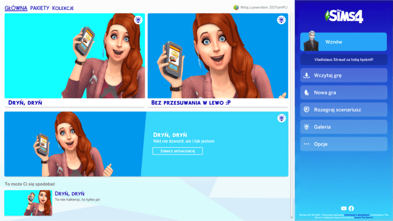 Kwietniowa aktualizacja The Sims 4. Odświeżone menu główne i poprawki błędów