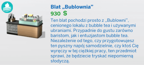 Blat ,,Bublownia" z The Sims 4 Licealne lata