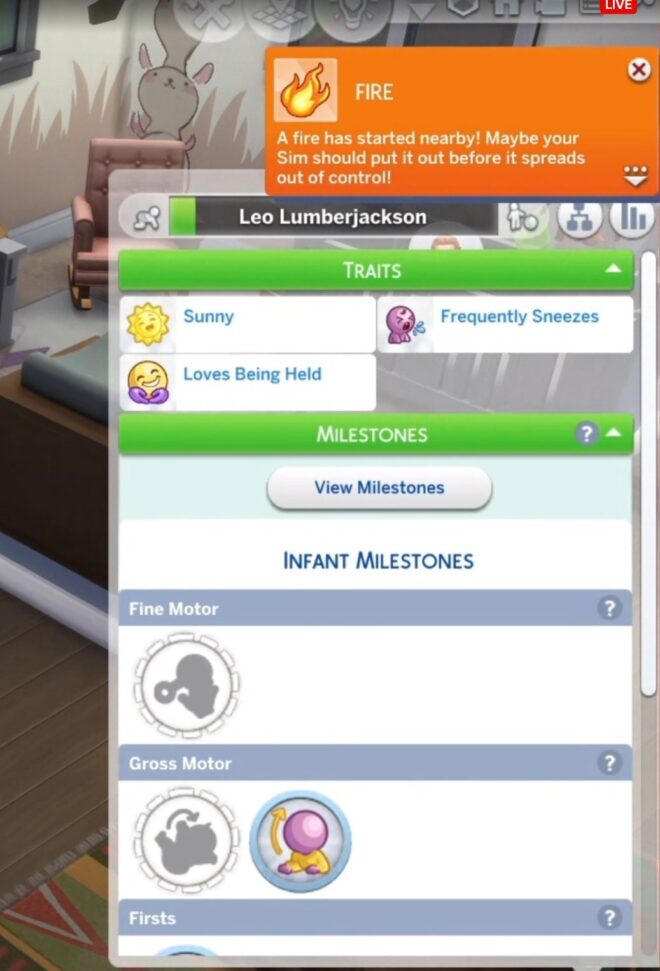 Cechy i kamienia milowe niemowlaków w The Sims 4 Razem raźniej.