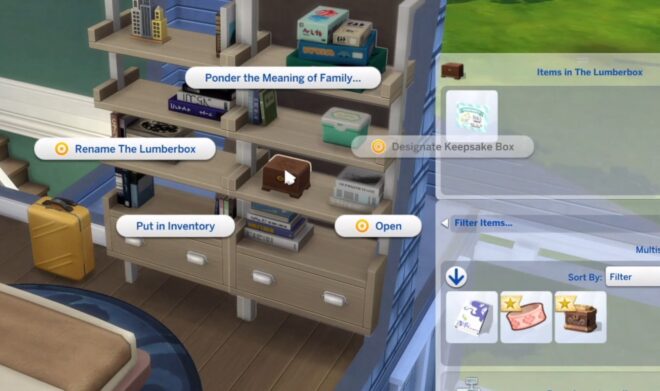 Pudełko na pamiątki z The Sims 4 Razem raźniej.