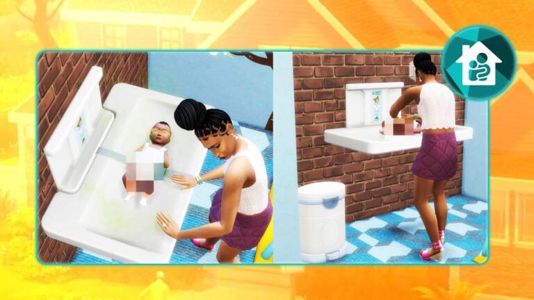 Publiczny przewijak w The Sims 4 Razem raźniej. Dostępny także dla małych dzieci