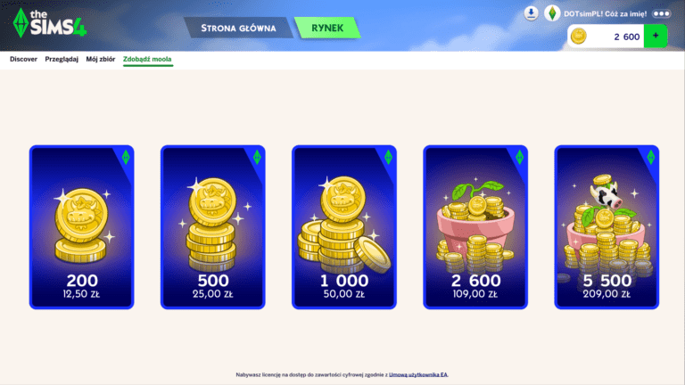 The Sims 4 Rynek już dostępny w grze. Poznaj ceny Moola